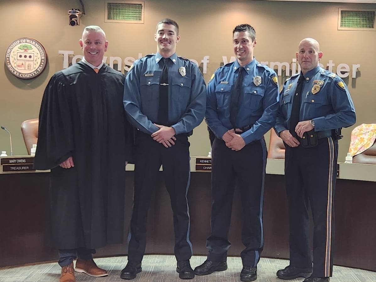 The Warminster Township Board of Supervisors is pleased to announce that Warminster Police Department’s Nathan Voytko has been promoted to Detective, and Officer Jonathan M. Trego has joined the Department. 