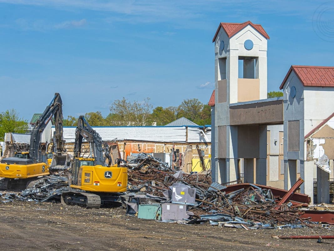 The Willow Grove Shopping Center across from the Willow Grove Park Mall is being demolished for a mixed-use project.
