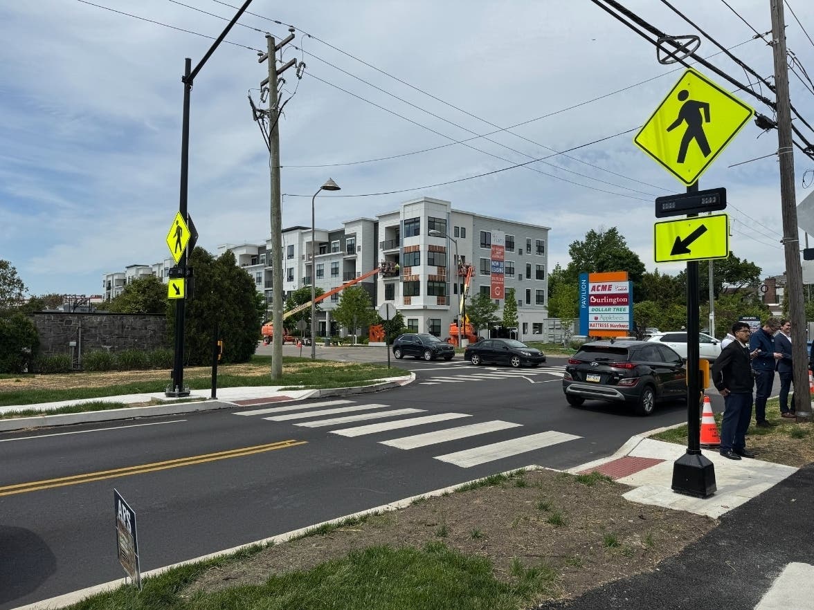 Abington Township officials held a ribbon-cutting ceremony to mark the completion of a 10-year-old project.