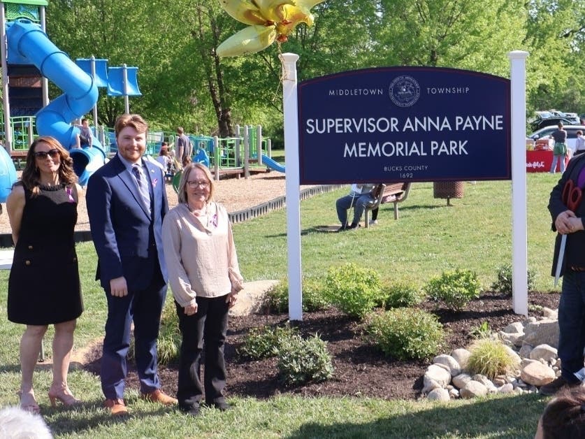 Middletown Township recently renamed a playground for late Supervisor Anna Payne.