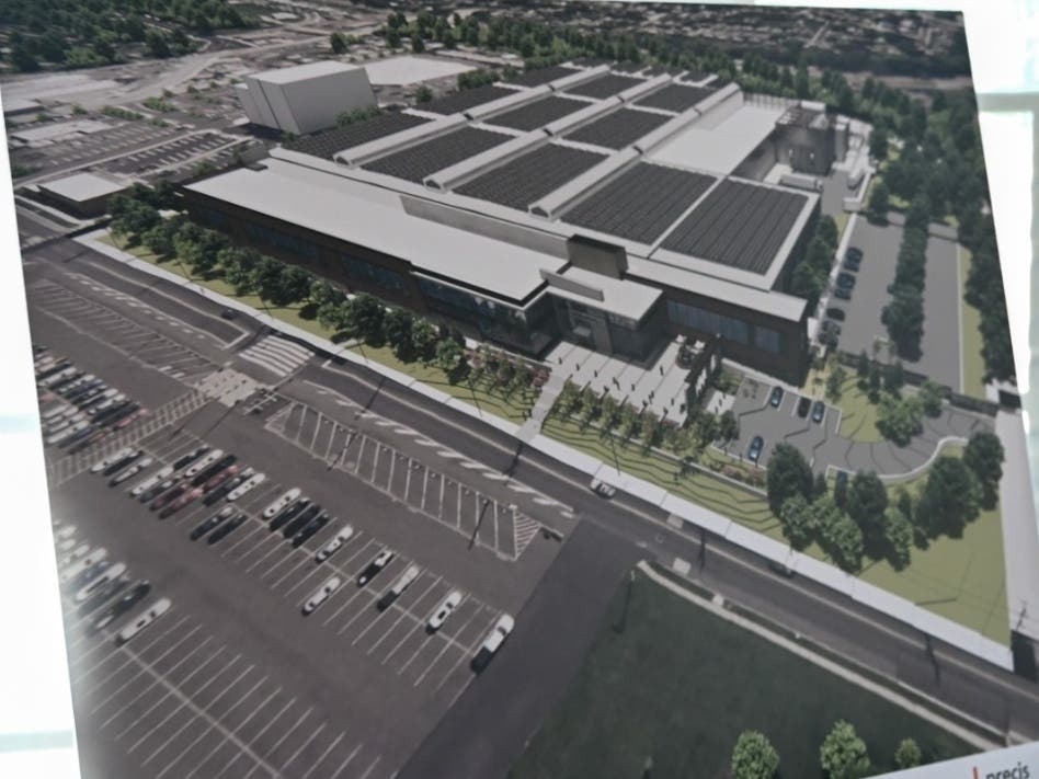 Montgomery County officials broke ground on Tuesday for a new facility 15 months after the devastating SPS Technologies building fire.
