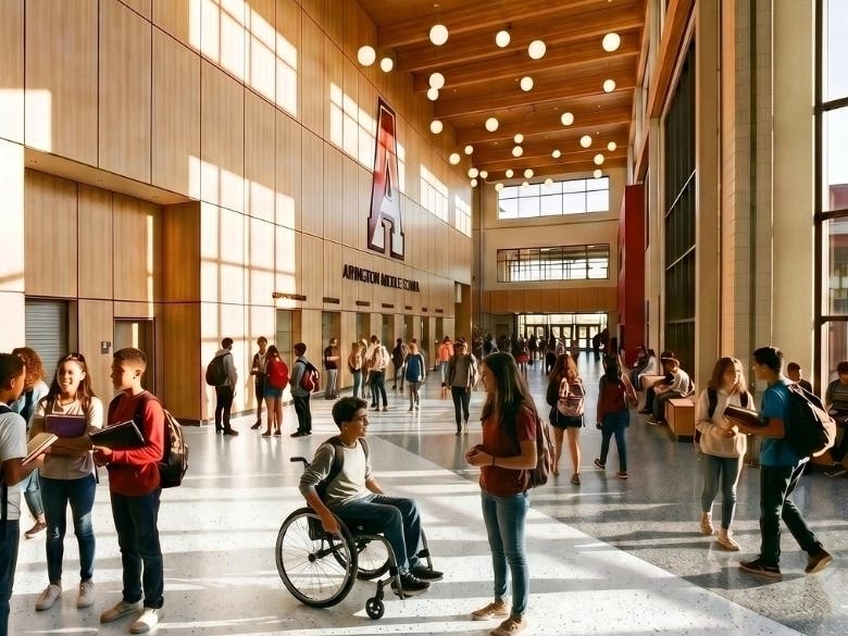The Abington School District has unveiled artist renderings of its new middle school.