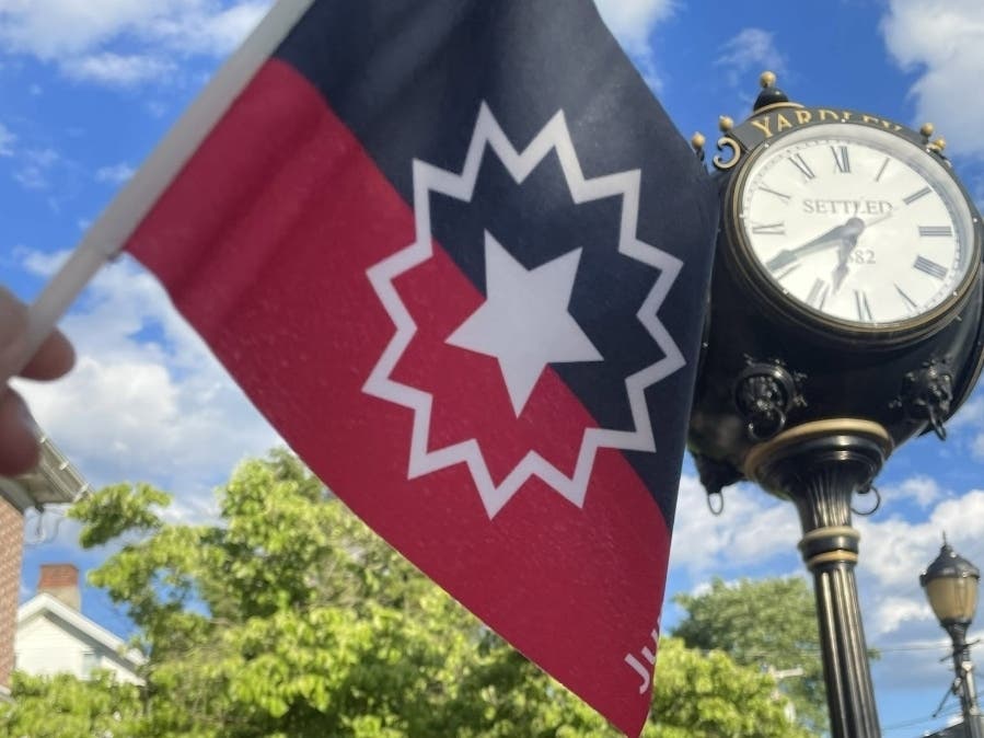 The Gather Place Museum sponsored Yardley Borough's fourth Juneteenth flag raising event on Friday.