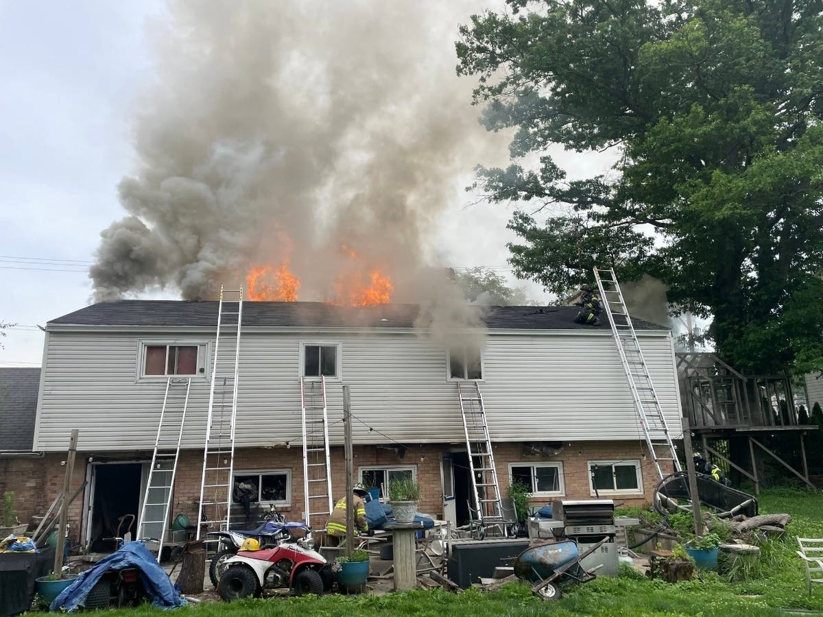 The Lower Southampton Fire Department and over a half dozen Lower Bucks County fire companies battled the blaze at a home on Bristol Road on Friday morning.