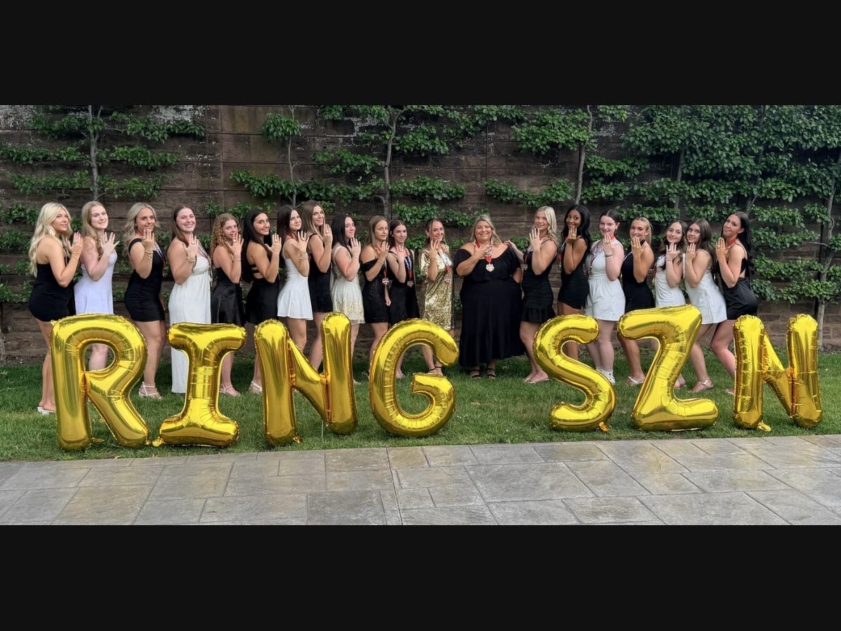 The Pennsbury Cheerleaders celebrated their national championship with a ring ceremony recently.