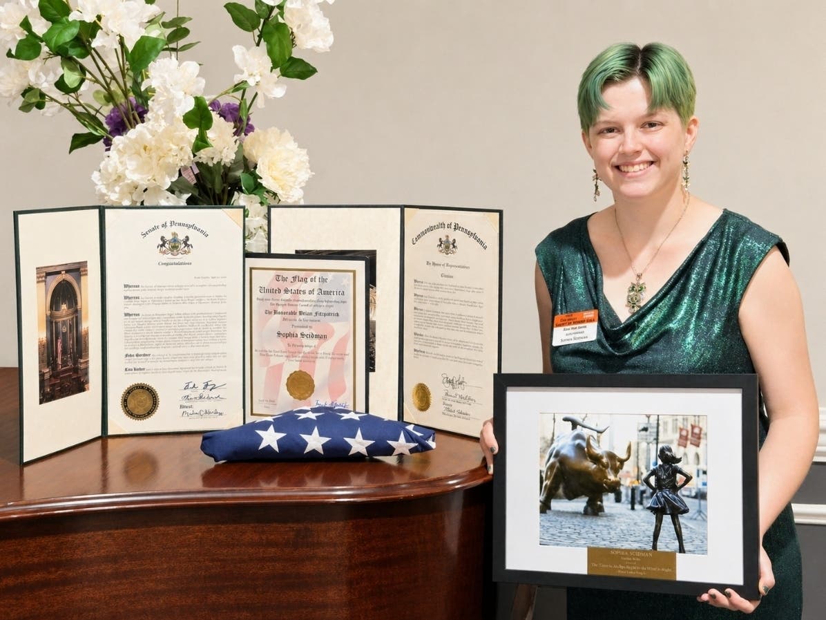 Bensalem High School Senior Sophia Seidman recently received the #GirlPower teen award at the YWCA Bucks County 33rd Annual Salute to Women Who Make a Difference Gala
