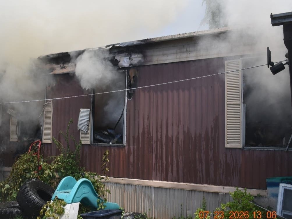 The Falls Township Fire Marshal said a fire happened in the Breezy Acres Trailer Park on Thursday afternoon.