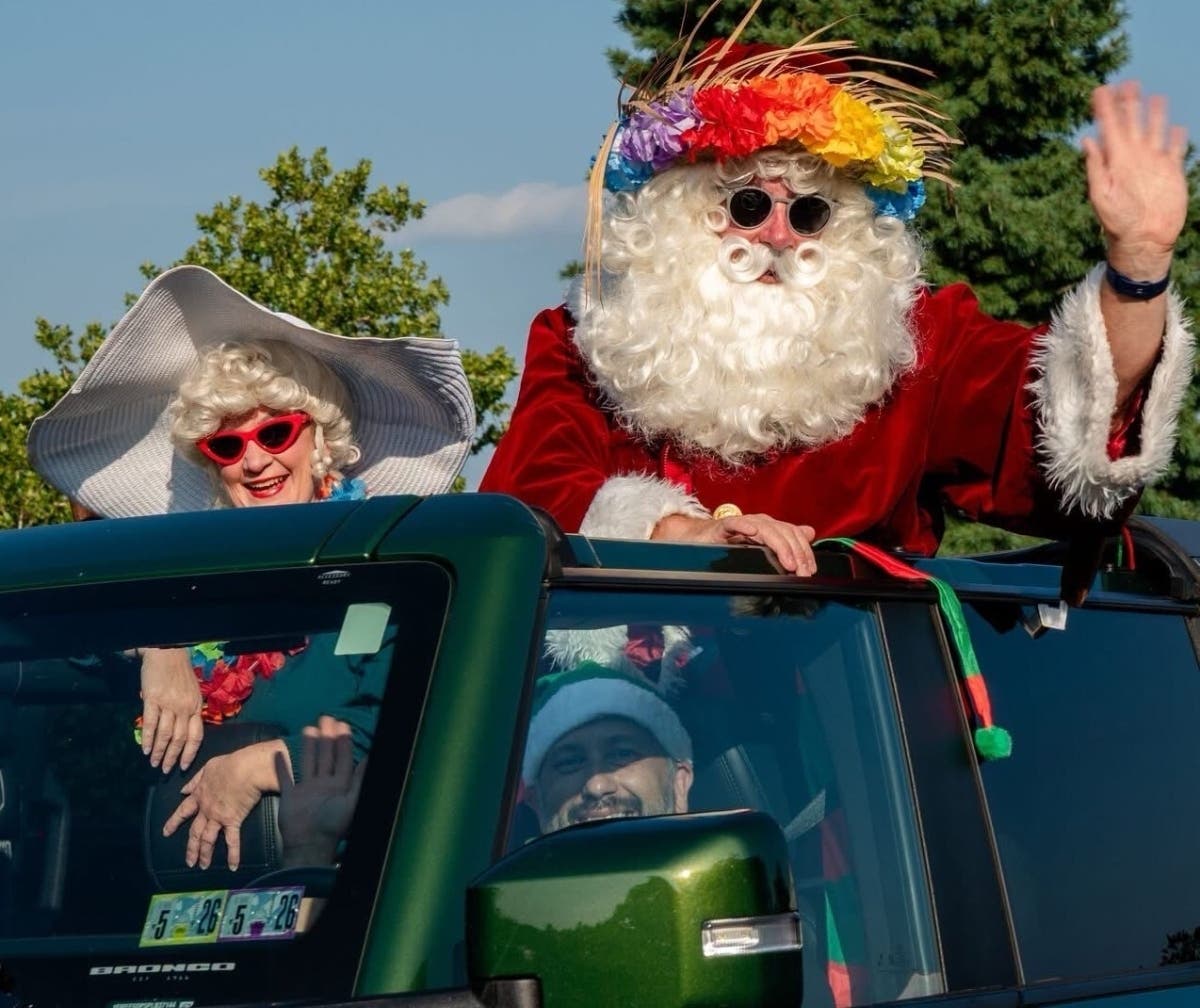 Santa Claus and Mrs. Claus will appear for Christmas in July at Peddler's Village this weekend.