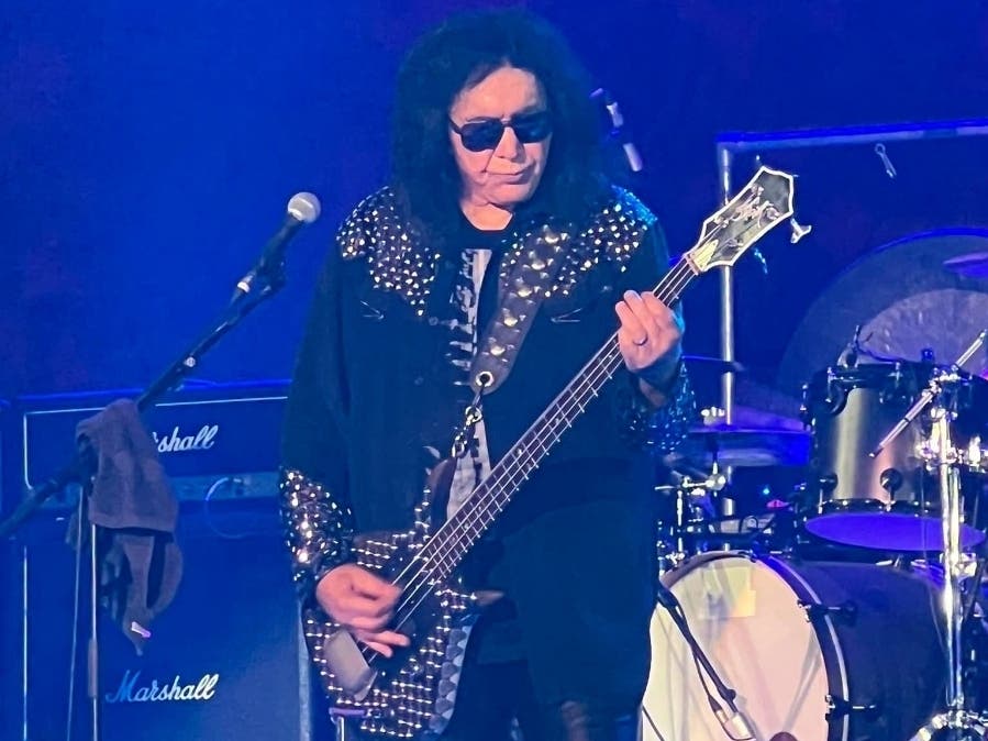 Gene Simmons, co-founder of the classic band KISS, performed at the Parx Casino in Bensalem on Friday night.