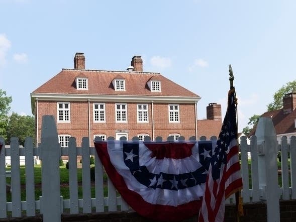 Forty people became U.S. Citizens during a recent ceremony at Pennsbury Manor in Morrisville.