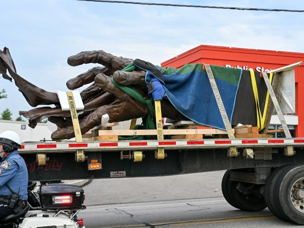 Montgomery County's 9/11 Memorial was on the move to its new home on Tuesday in Norristown.