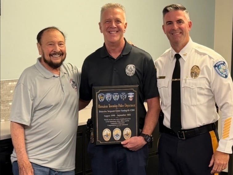 The Bensalem Township Police Department recently honored Detective Sgt. Glenn Vandegrift for his 28 years of service.