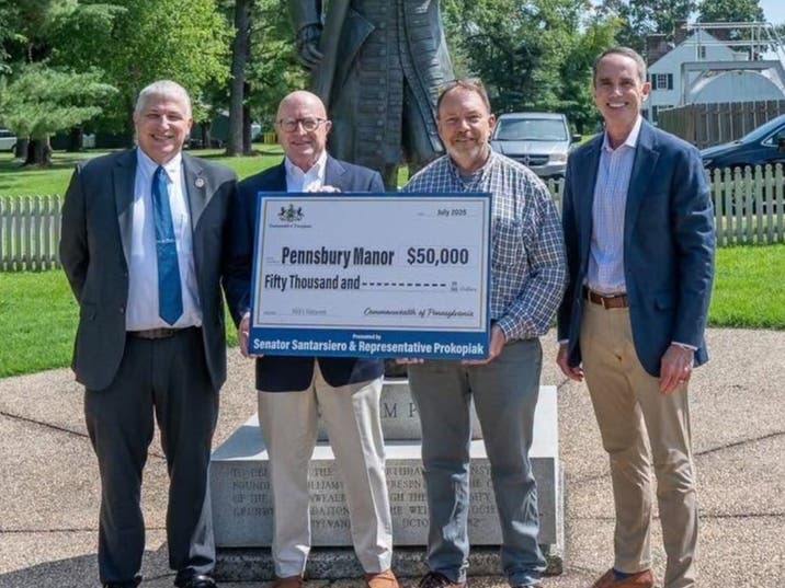 Local legislators secured a $50,000 grant for Pennsbury Manor, the home of William Penn in Falls Township.