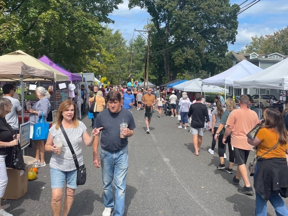 Crowds gathered to celebrate community at Harvest Day in Yardley Borough on Saturday.