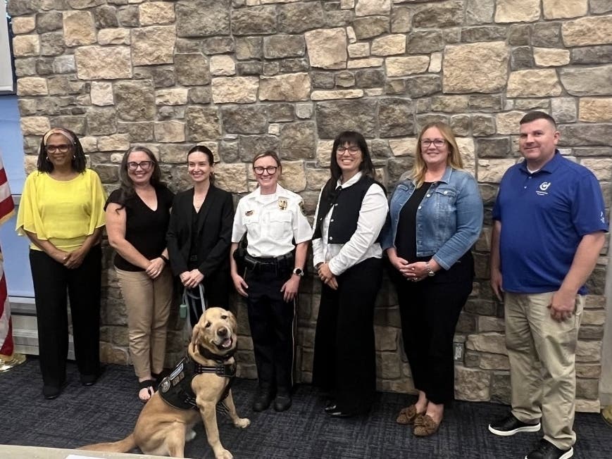 Two police officers were promoted at Wednesday night's Horsham Township Council meeting.