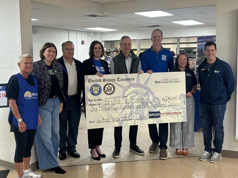 U.S. Congressman Brian Fitzpatrick secured $1.25 million more for The United Way of Bucks County's new headquarters and HELP Center in Levittown.