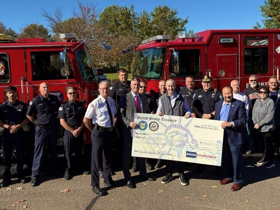 U.S. Congressman Brian Fitzpatrick secured the grant for funding that will replace two nearly 50-year-old volunteer fire stations.