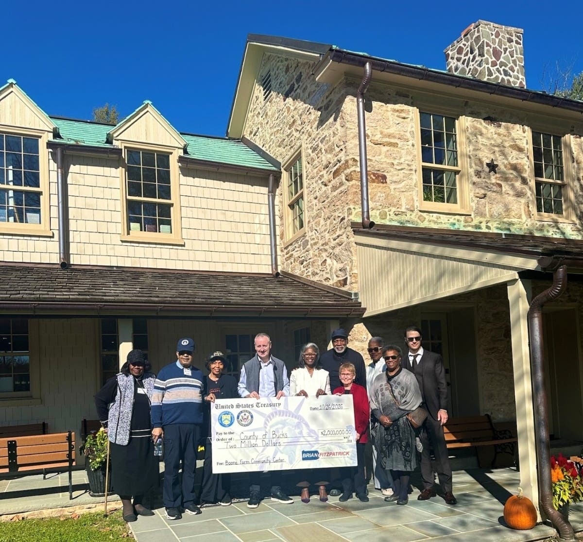 U.S. Congressman Brian Fitzpatrick has secured $2 million to establish the African American Community Center of Bucks County.
