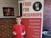 Jack gives Food For Neighbors a big "thumbs up" for helping teens in need of food security.