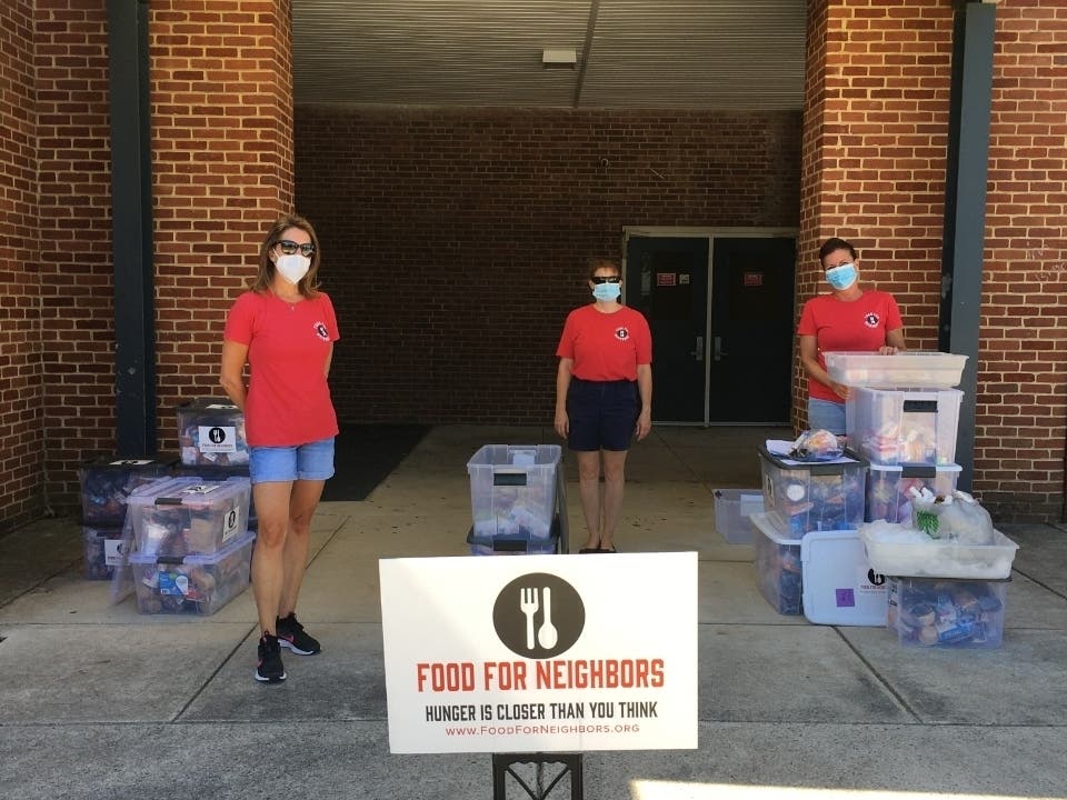 Food For Neighbors volunteers distribute weekend food every Thursday, 10:30 am-12:00 pm, at Herndon Middle School.