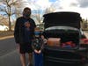 This young man was so excited to be helping his father on the National Day of Service.
