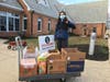 Mia used her social media savvy to announce her food drive via Nextdoor. She received donations from throughout the Polo Fields neighborhood!