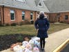 The cold weather did not stop this volunteer from participating.