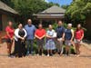 Rev. Brock (third from right) and Westwood Baptist Church volunteers enjoy volunteering in the community.  Here, they're pictured with Food For Neighbors Cofounder Karen Joseph (far left) and Springfield Area Coordinator Meg Gollinger (far right). 