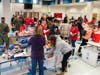 Many enthusiastic volunteers braved the cold morning to help at the Herndon site. These included teams from bartaco and Navy Federal, whose members sorted food, as well as a Procession Systems team that delivered donations from their food drive. 