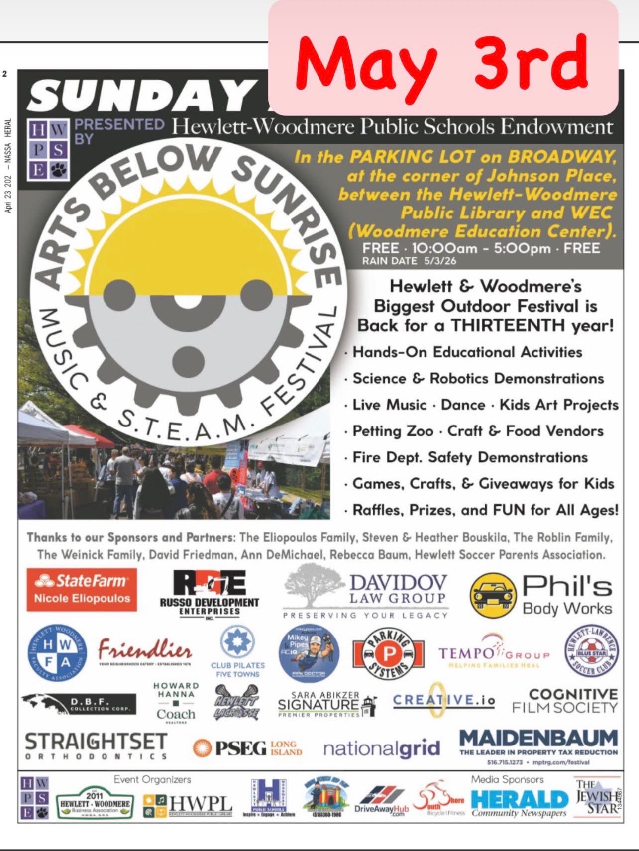 Arts Below Sunrise STEAM Festival