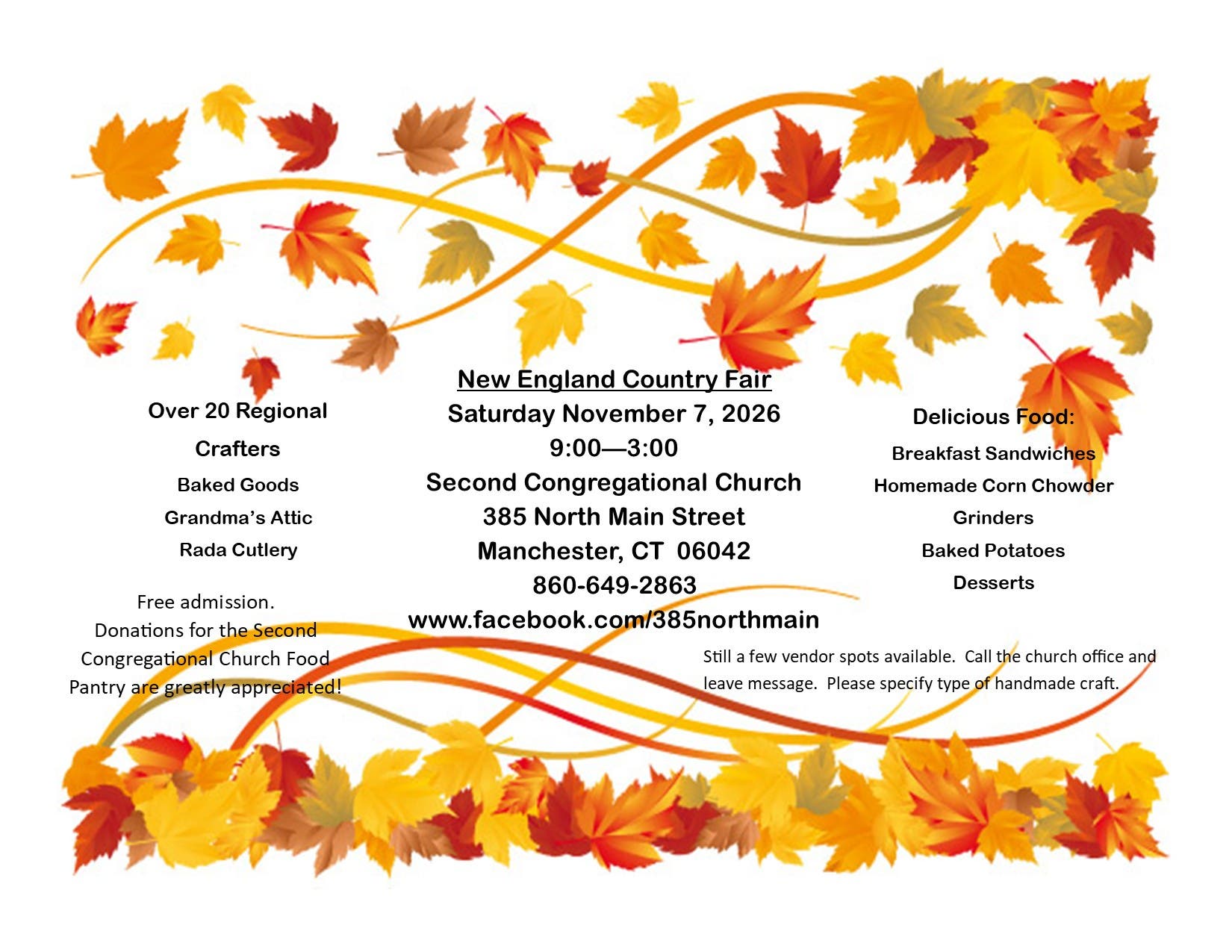 New England Country Fair at Second Congregational Church of Manchester
