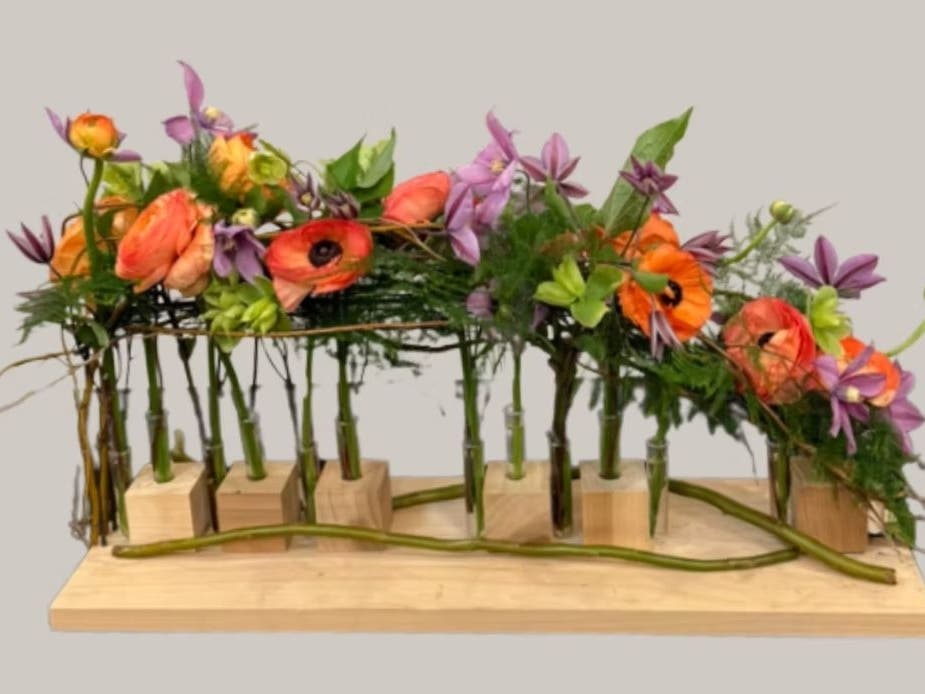 Floral design by Michael Derouin, who will present at the November 3 Andover Garden Club meeting.