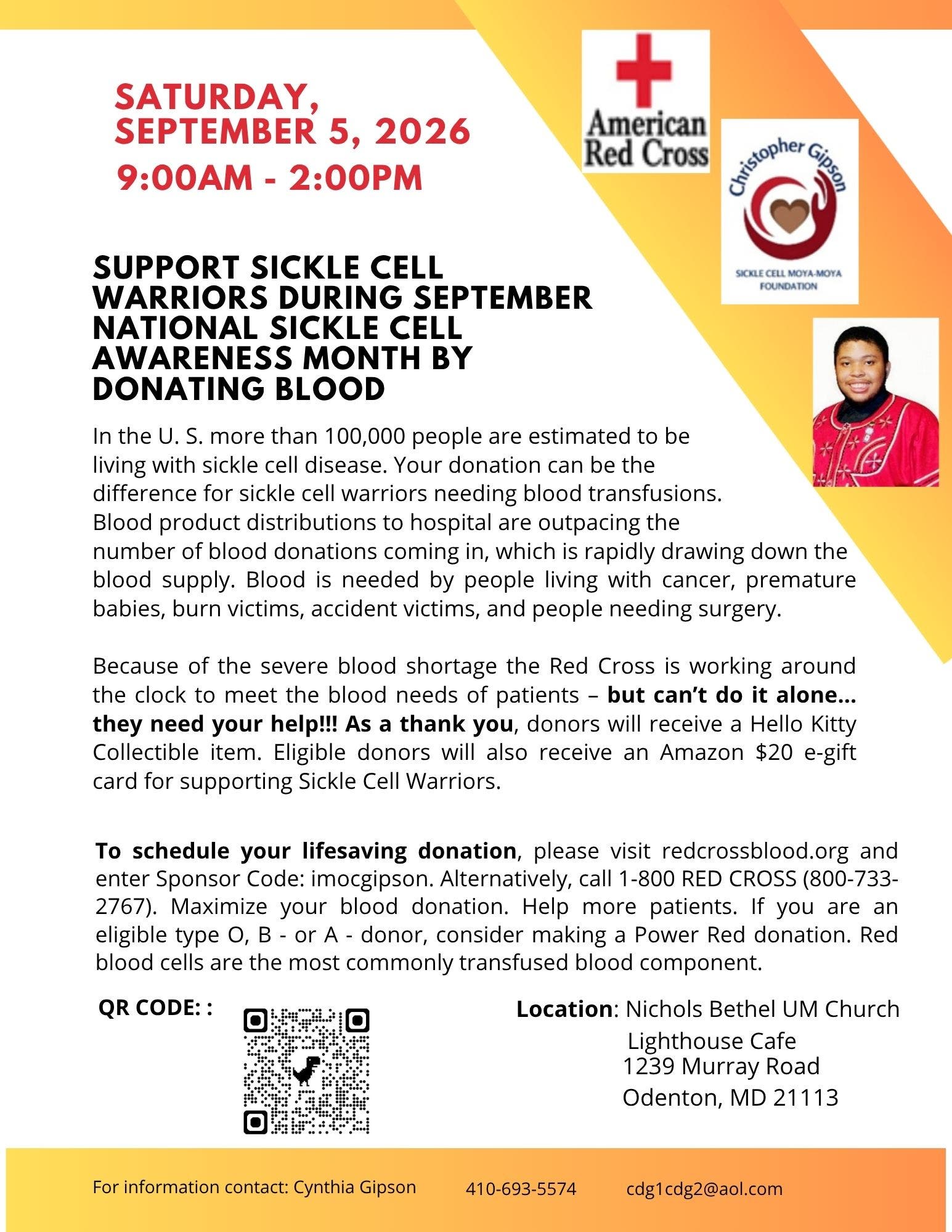 Donate Blood During September National Sickle Cell Awareness Month