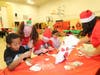 The students enjoyed making crafts with Santa's helpers