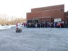 Santa Arrives to Culbertson School by Motorcycle