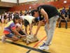 Students were able to pet a tortoise