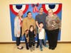 Sator Sanchez Elementary School Principal Amy Mucha (left) and Joliet District 86 Superintendent Dr. Theresa Rouse (right) were pleased to have Sator Sanchez's great niece Amy Sanchez and great nephew Robert Sanchez and his children in attendance. 