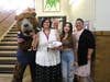(From left to right) Staley Da Bear, Maida Cornelio-Sauseda, Superintendent Dr. Theresa Rouse, Crystal Gonzalez, and A.O. Marshall Elementary School Principal Dr. Emilia Herrera.