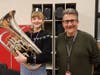 Washington Student Julia Yanchick and Band Director R. Scott Barnas