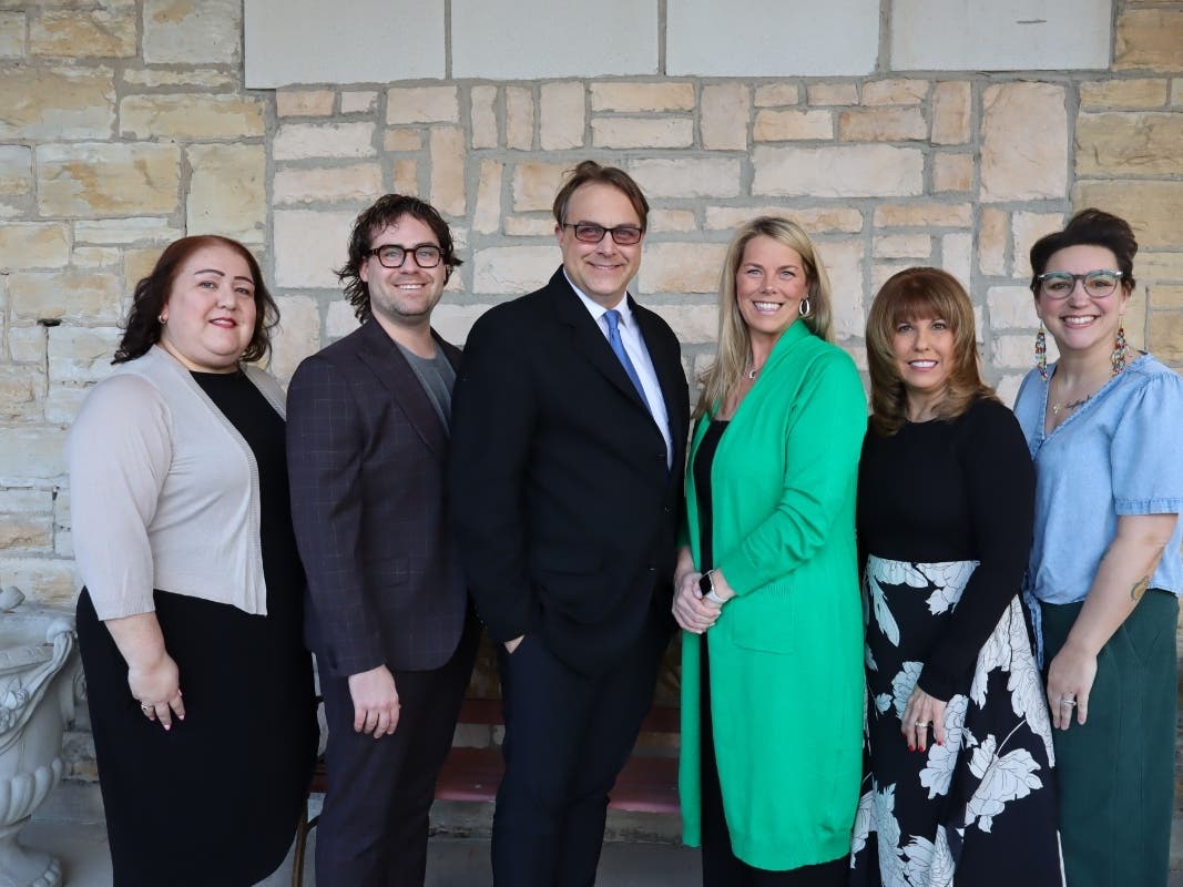 (From left to right) Vanessa Barrera, M.J. Cunningham Elementary; A.J. Galli, Pershing Elementary; Clifford Hunt, Hufford Junior High; Amy Johnson, Gompers Junior High; Cynthia Morgan, Lynne Thigpen Elementary; and Julie Savaglio, Gompers Junior High
