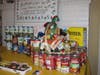 Non-perishable food items collected at Hometown Family Wellness Center