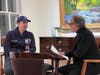 Jay Goldberg (right) interviews James Fiorentino (left) on his podcast