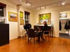 Jay Goldberg (right) interviews James Fiorentino (left) on his podcast at Studio 7 Fine Art Gallery in Bernardsville, NJ