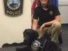 Mac & Mac. GPD Officer Heather McClelland and GPD therapy dog McDonald