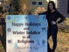 Michelle Piercey's sign celebrating the Winter Solstice, one of Witchcraft's holidays, will be permitted on the town green. 