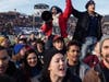 Protest at Yale-Harvard football game where activists, including Yale alum, actor and Connecticut resident Sam Waterston, demanded fossil fuel divestiture. Waterston was one of dozens arrested.  