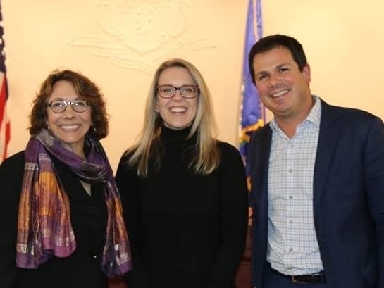 BioCT President & CEO Dawn Hocevar, State Senator Christine Cohen (D-Guilford),  and Connecticut DECD Commissioner David Lehman