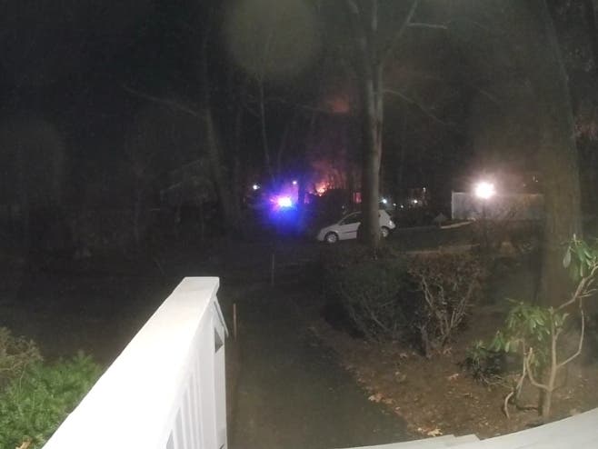 A camper parked in a Shady Lane driveway caught fire Feb. 17 and was captured on Neighbors app video. 