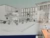 The Academy School community center project model and plan in Madison Town Hall. 
