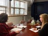 First Selectwoman Peggy Lyons and her assistant and Madison Risk Manager Lauren Rhines. 